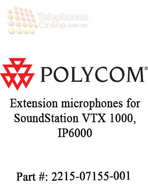 Polycom Extension microphones for SoundStation VTX 1000, IP6000 (2215-07155-001) Polycom Extension microphones for SoundStation VTX 1000, IP6000 (2215-07155-001)