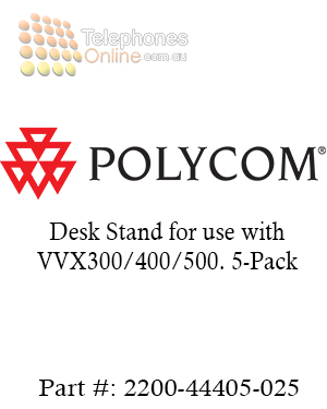 Polycom Desk Stand for use with VVX300/400/500. 5-Pack (2200-44405-025) Polycom Desk Stand for use with VVX300/400/500. 5-Pack (2200-44405-025)