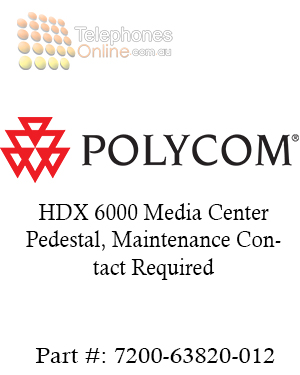 Polycom HDX 6000 Media Center Pedestal, Maintenance Contact Required (7200-63820-012) Polycom HDX 6000 Media Center Pedestal, Maintenance Contact Required (7200-63820-012)