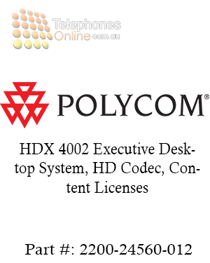 Polycom HDX 4002 Executive Desktop System, HD Codec, Content Licenses (2200-24560-012) Polycom HDX 4002 Executive Desktop System, HD Codec, Content Licenses (2200-24560-012)