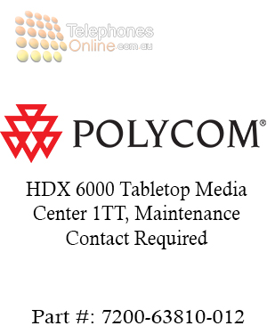 Polycom HDX 6000 Tabletop Media Center 1TT, Maintenance Contact Required (7200-63810-012) Polycom HDX 6000 Tabletop Media Center 1TT, Maintenance Contact Required (7200-63810-012)