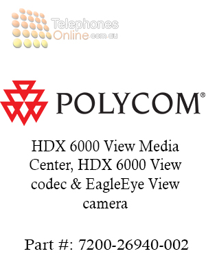 Polycom HDX 6000 View Media Center, HDX 6000 View codec & EagleEye View camera (7200-26940-002) Polycom HDX 6000 View Media Center, HDX 6000 View codec & EagleEye View camera (7200-26940-002)