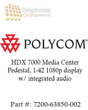 Polycom HDX 7000 Media Center Pedestal, 1-42 1080p display w/ integrated audio (7200-63850-002) Polycom HDX 7000 Media Center Pedestal, 1-42 1080p display w/ integrated audio (7200-63850-002)