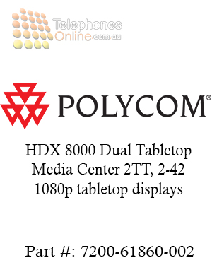 Polycom HDX 8000 Dual Tabletop Media Center 2TT, 2-42 1080p tabletop displays (7200-61860-002) Polycom HDX 8000 Dual Tabletop Media Center 2TT, 2-42 1080p tabletop displays (7200-61860-002)