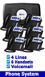 NEW SMALL OFFICE BUSINESS PHONE SYSTEM, 4 Lines 6 Handsets included Voicemail
