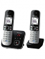 Panasonic Digital Cordless Phone with Answering System and 2 Handsets (KX-TG6822ALB)