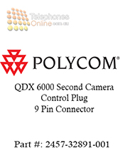 Polycom QDX 6000 Second Camera Control Plug, 9 Pin Connector (2457-32891-001)