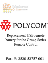 Polycom Replacement USB remote battery for the Group Series Remote Control (2520-52757-001)