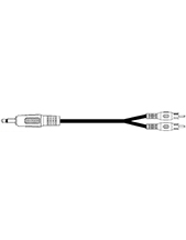 Revolabs 3.5 mm Male Unbalanced Connector to Dual RCA Audio Cable Revolabs 3.5 mm Male Unbalanced Connector to Dual RCA Audio Cable