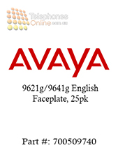 Avaya 9621G/9641G English Faceplate, 25pk (700509740) Avaya 9621G/9641G English Faceplate, 25pk (700509740)