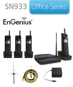 EnGenius SN933 Office Series - Durafon Quad Pack-20: 1 x One Line Base, 4 Handsets, 4 chargers, 4 Batts, 4 Belt Clips, 4 Short HS Ants, AK20L ext ant. and BONUS DC UPS 2200 EnGenius SN933 Office Series - Durafon Quad Pack-20: 1 x One Line Base, 4 Handsets, 4 chargers, 4 Batts, 4 Belt Clips, 4 Short HS Ants, AK20L ext ant. and BONUS DC UPS 2200