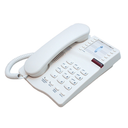 IQ 333 Telephone including Handsfree - Headset telephone with 10 memories and Message wait light (White)