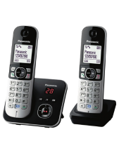 Panasonic Digital Cordless Phone with Answering System and 2 Handsets (KX-TG6822ALB)