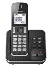 Panasonic Digital Cordless Phone with Answering System and 1 Handset (KX-TGD320ALB)