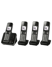 Panasonic Digital Cordless Phone with Answering System and 4 Handsets (KX-TGD324ALB)