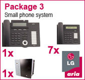 LG Aria 130 Phone System with 8 Handsets