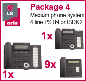 LG Aria 130 Phone System with 11 Handsets: PACK 4 for Medium Size Business, 9x 7008 Telephones, 1x 7016 Handset, 1x 7024 Handset