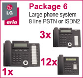 LG Aria 130 Phone System with 15 Handsets: PACK 6 for Large Business, 12x 7008 Telephones, 3x 7016 Handset, 1x 7024 Handset LG Aria 130 Phone System with 15 Handsets: PACK 6 for Large Business, 12x 7008 Telephones, 3x 7016 Handset, 1x 7024 Handset