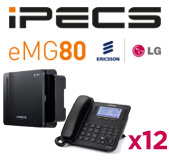 LG iPECS eMG80 Phone System with 12 Handsets