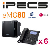 LG iPECS eMG80 Phone System with 6 Handsets LG iPECS eMG80 Phone System with 6 Handsets