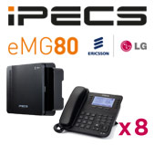 LG iPECS eMG80 Phone System with 8 Handsets LG iPECS eMG80 Phone System with 8 Handsets