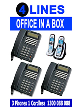 3 Line, 3 Digital Handsets, 1 CORDLESS PHONE, Music Onhold Plug Business Phone System In a Box " Very Easy installation" Plug and Play NEW Business Telephone COMMANDER System with Optional Handsets and Cordless Phones 3 Line, 3 Digital Handsets, 1 CORDLESS PHONE, Music Onhold Plug Business Phone System In a Box " Very Easy installation" Plug and Play NEW Business Telephone COMMANDER System with Optional Handsets and Cordless Phones
