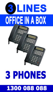 3 Line, 3 Digital Handsets, Music Onhold Plug Business Phone System In a Box " Very Easy installation" Plug and Play NEW Business Telephone COMMANDER System with Optional Handsets and Cordless Phones