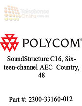 Polycom SoundStructure C16, Sixteen-channel AEC  Country, 48 Polycom SoundStructure C16, Sixteen-channel AEC  Country, 48