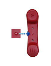 Interquartz Spare Handset with PTT (Red)