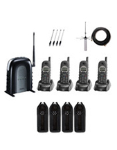 Engenius SP935-SIP Quad Pack-IND20 1 x 10 Line  SP935 Base, 4 x SP935 Handsets, 4 chargers, 8 Batts, 4 Belt Clips, 4 Short HS Ants and 4 Long HS Ants, 4 Durapouches, IND20L INDOOR DOME  ANTENNA KIT and TC-12-6000 UPS