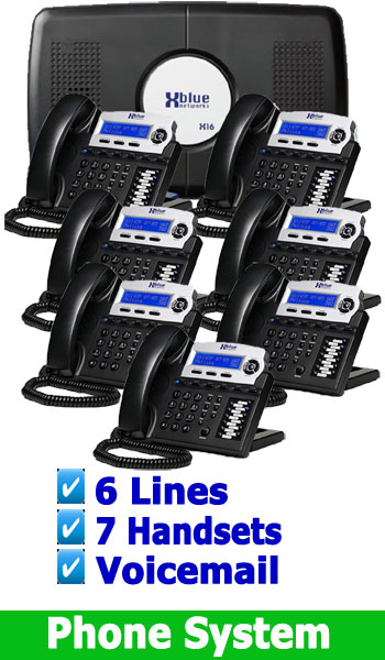 NEW SMALL OFFICE BUSINESS PHONE SYSTEM, 4 Lines up to 16 Handsets (included is Voicemail) 6 Lines 7 Digital Handsets
