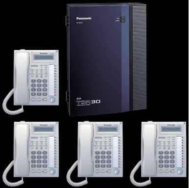 Panasonic TDA30 Business phone system 4 line, 4 handsets