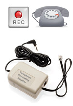 Telephone Recording Adaptor jack with 3.5mm plug (Handset, Phone Recording jack) Telephone Recording Adaptor jack with 3.5mm plug (Handset, Phone Recording jack)
