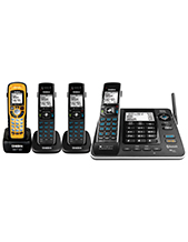 Uniden XDECT 8355+3WP XDECT Digital Technology with Integrated Bluetooth, Power Failure Backup, USB Charging & Waterproof Cordless Phone System (XDECT8355+3WPR)