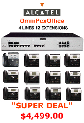 ALCATEL OmniPcx 4 Line, 12 Digital Handsets, Music Onhold Plug Business Phone System In a Box " Very Easy installation" Plug and Play NEW Business Telephone System with Optional Handsets and Cordless Phones