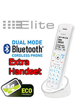 Uniden ELITE 9105W Additional Handset White Colour works in conjunction with the ELITE 91XX Digital Cordless Phone Series