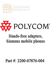 Polycom Hands-free adapters,  Siemens mobile phones