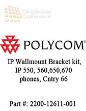 Polycom IP Wallmount Bracket kit, IP 550, 560,650,670 phones, Cntry 66