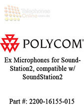Polycom Ex Microphones for SoundStation2, compatible w/ SoundStation2 (2200-16155-015)