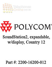 Polycom SoundStation2, expandable, w/display, Country 12 (2200-16200-012) Polycom SoundStation2, expandable, w/display, Country 12 (2200-16200-012)