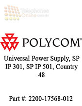 Polycom Universal Power Supply, SP IP 301, SP IP 501, Country 48 Polycom Universal Power Supply, SP IP 301, SP IP 501, Country 48