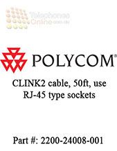 Polycom CLINK2 cable, 50ft, use RJ-45 type sockets