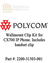 Wallmount Clip Kit for CX700 IP Phone. Includes handset clip, screws, anchors and drilling template. 5-Pack. Country Group 66. Wallmount Clip Kit for CX700 IP Phone. Includes handset clip, screws, anchors and drilling template. 5-Pack. Country Group 66.