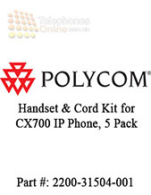 Polycom Handset & Cord Kit for CX700 IP Phone, 5 Pack