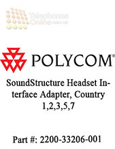Polycom SoundStructure Headset Interface Adapter, Country 1,2,3,5,7 Polycom SoundStructure Headset Interface Adapter, Country 1,2,3,5,7