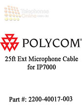 Polycom 25ft Ext Microphone Cable for Soundstation IP7000 (2200-40017-003)