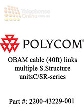 Polycom OBAM cable (40ft) links multiple S.Structure unitsC/SR-series