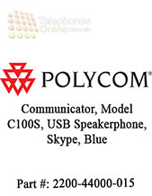 Polycom Communicator, Model C100S, USB Speakerphone, Skype, Blue