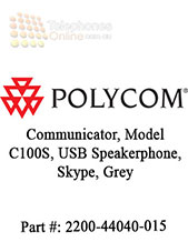 Polycom Communicator, Model C100S, USB Speakerphone, Skype, Grey