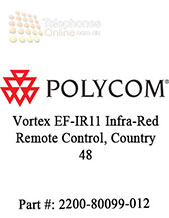Polycom Vortex EF-IR11 Infra-Red Remote Control, Country 48 Polycom Vortex EF-IR11 Infra-Red Remote Control, Country 48